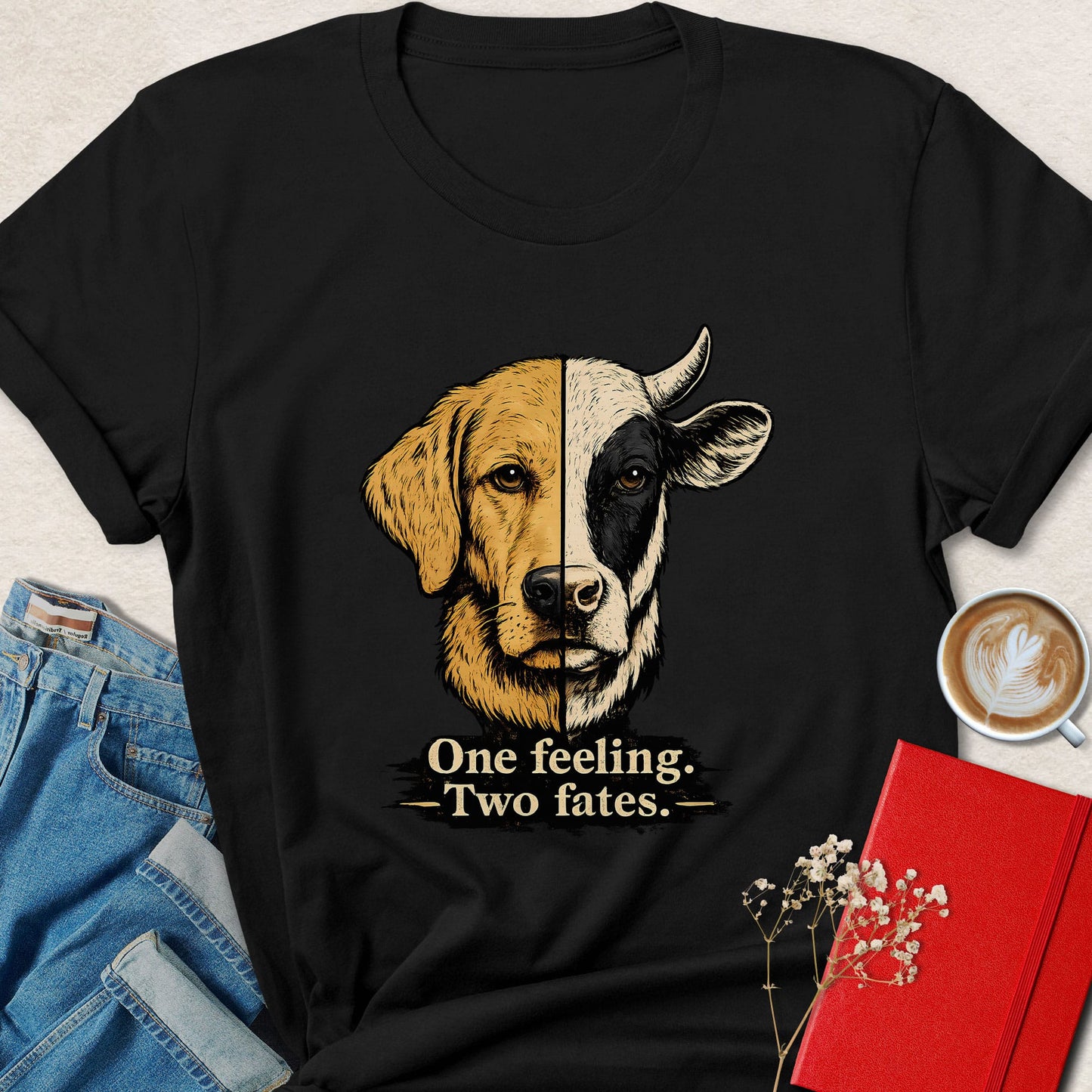 One Feeling Two Fates Animal Rights T-Shirt