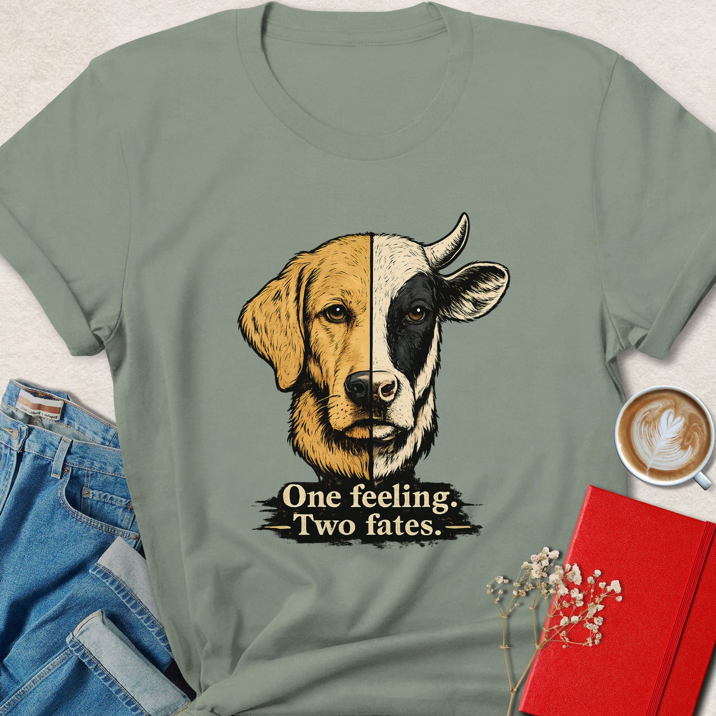 One Feeling Two Fates Animal Rights T-Shirt