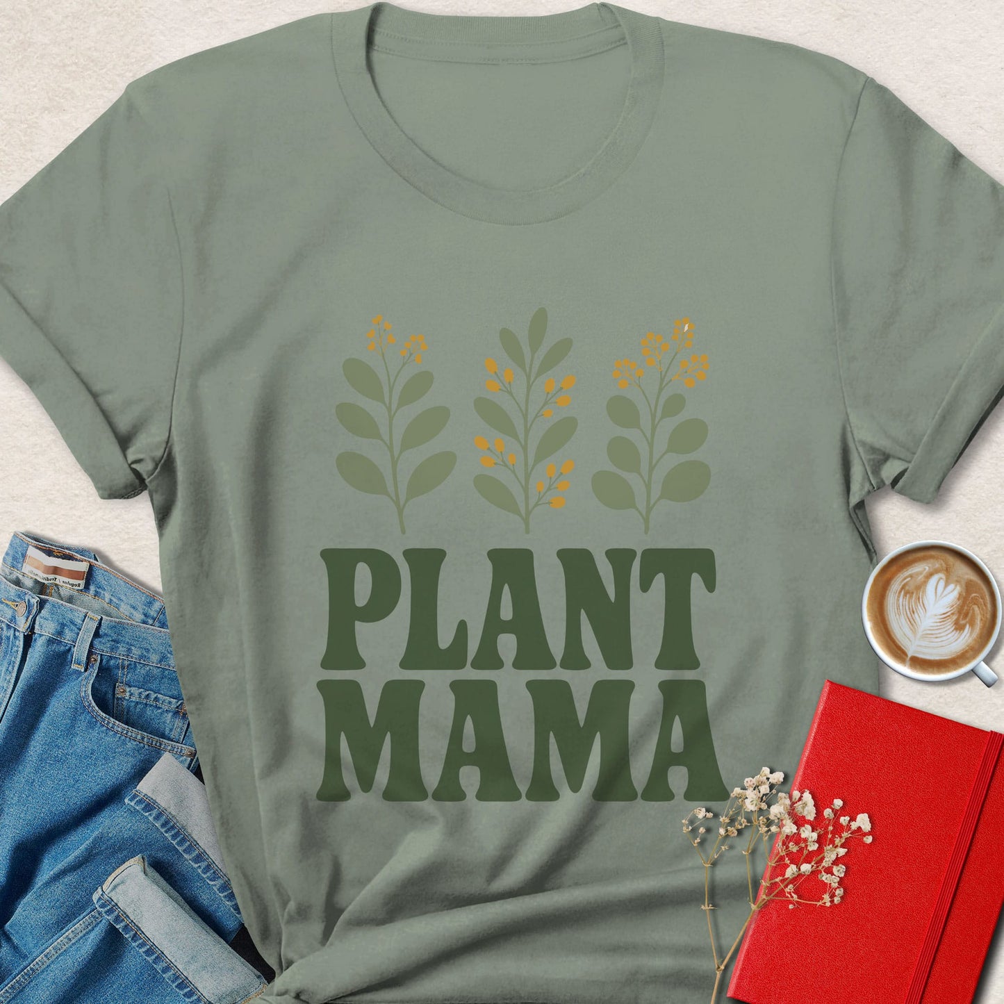 Plant Mama Vegan Shirt | Botanical Plant Lover Apparel
