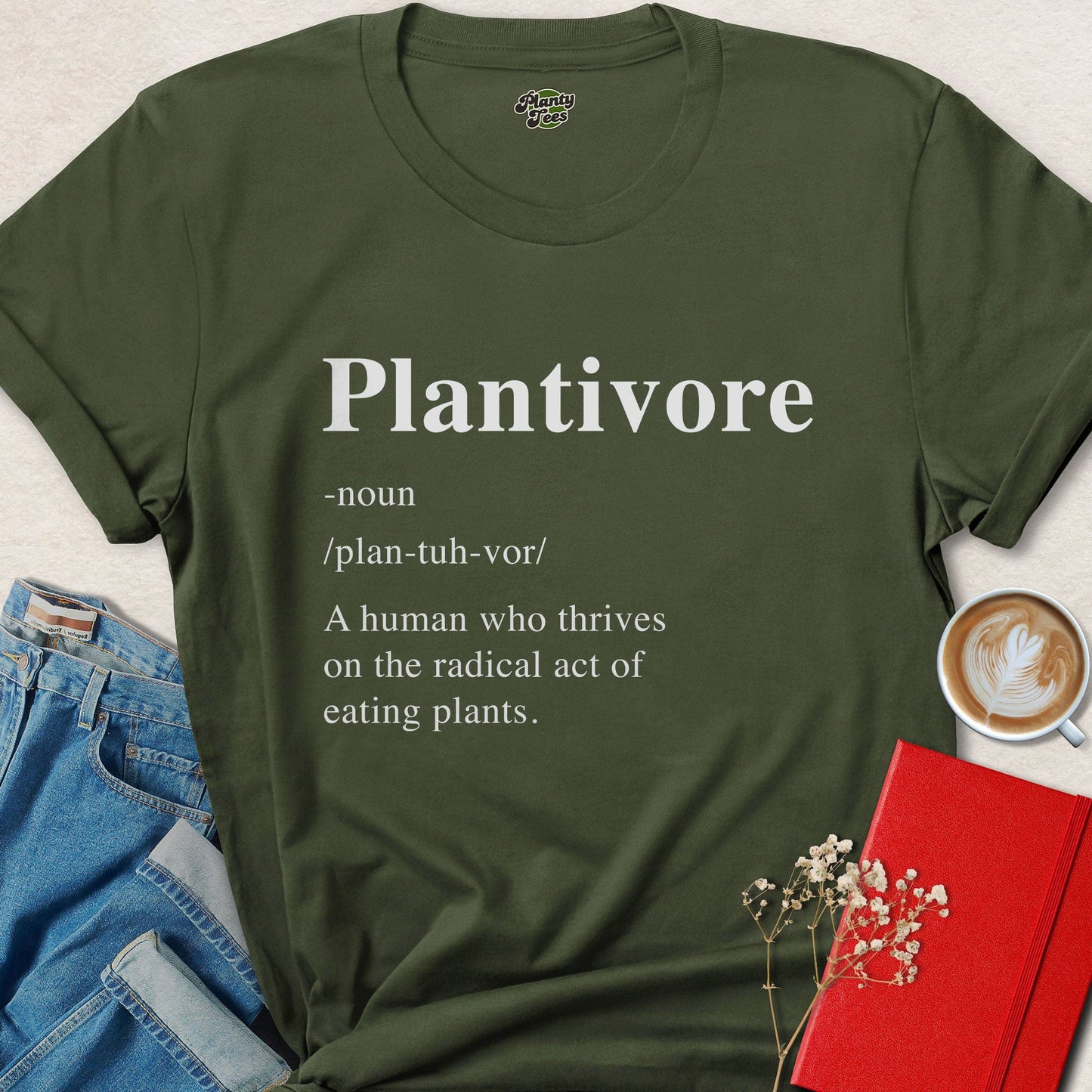 Plantivore Definition Plant Based Lifestyle Statement Tee