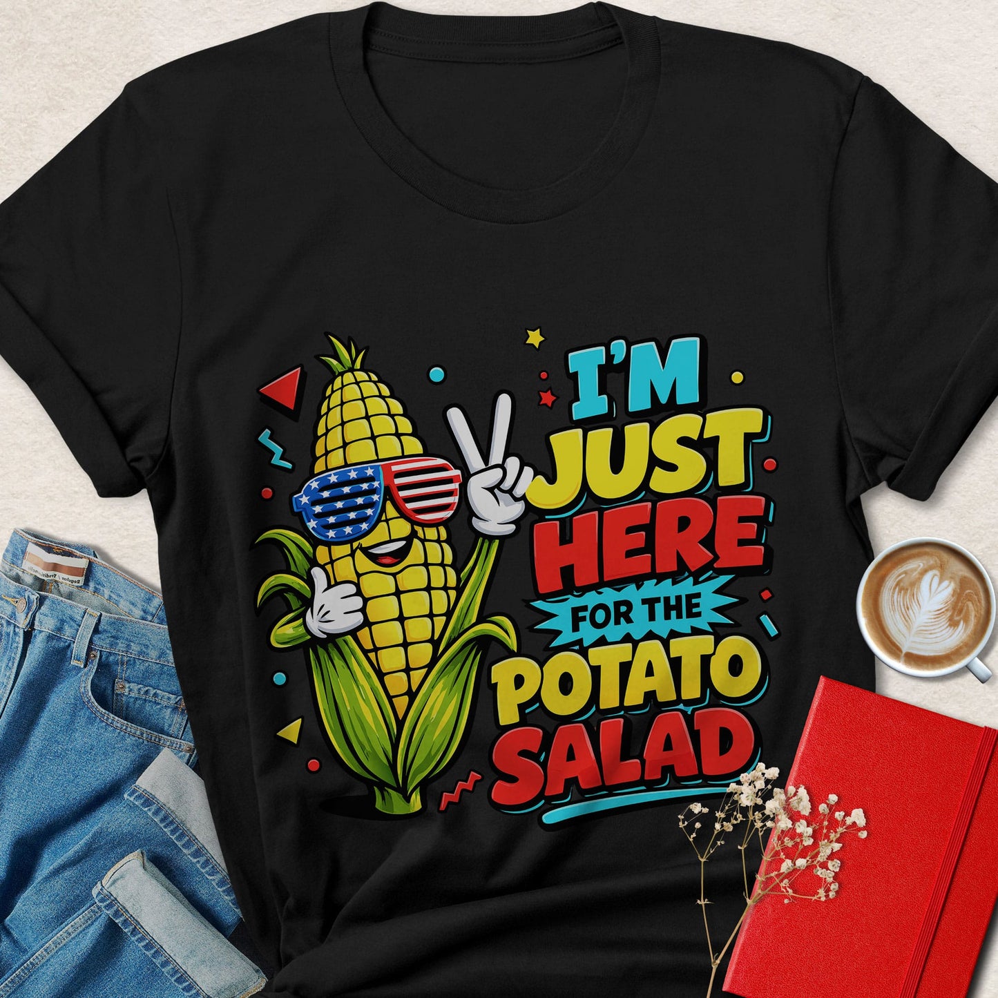 I'm Just Here for the Potato Salad Funny Vegan Tee