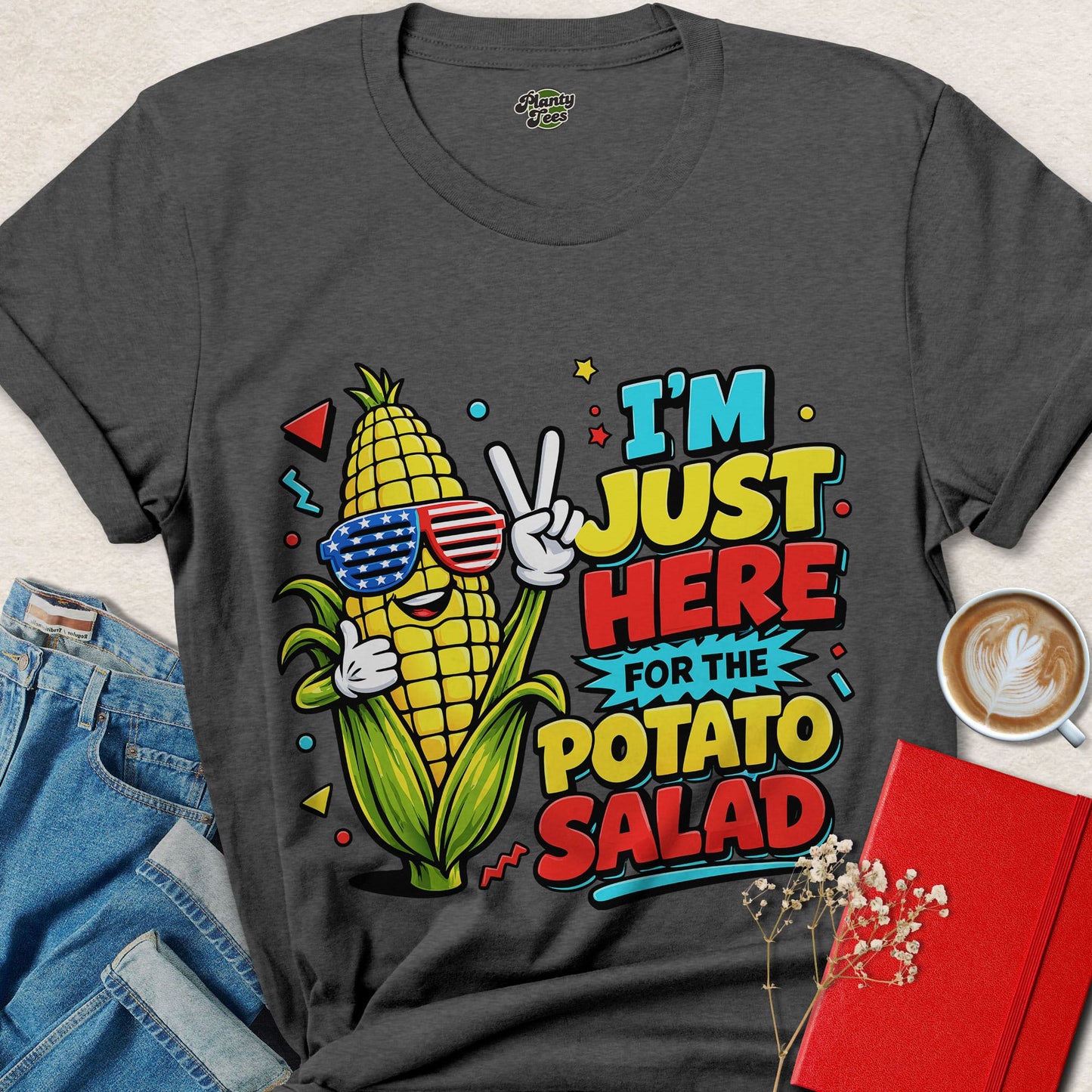I'm Just Here for the Potato Salad Funny Vegan Tee