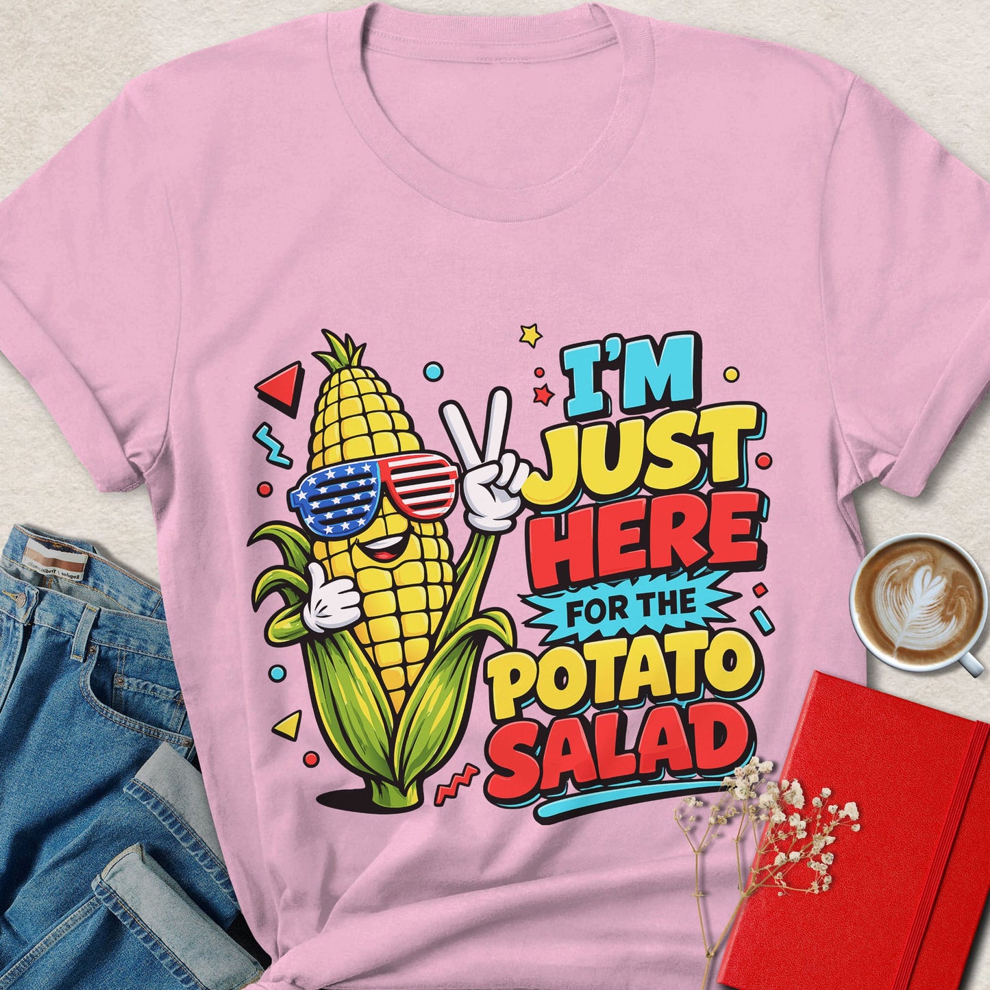 I'm Just Here for the Potato Salad Funny Vegan Tee