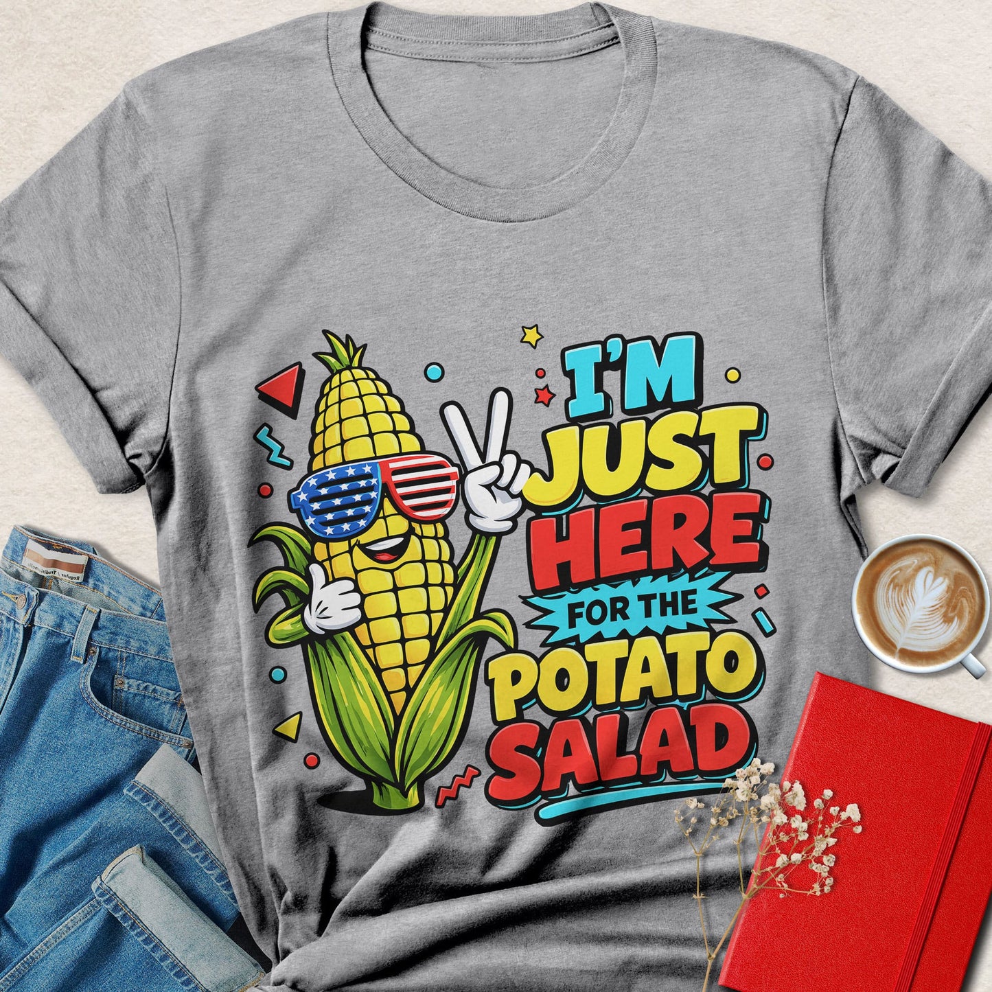 I'm Just Here for the Potato Salad Funny Vegan Tee