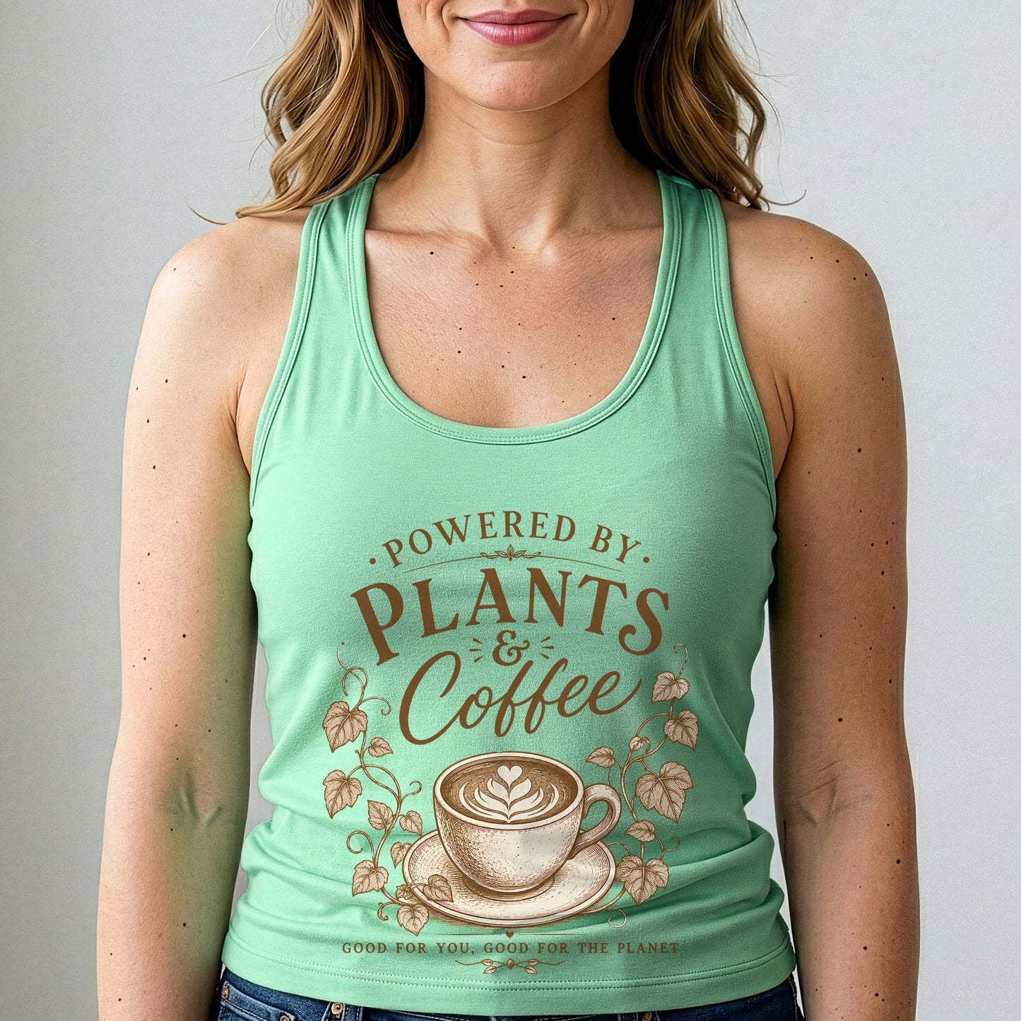 Powered by Plants & Coffee Tank Top