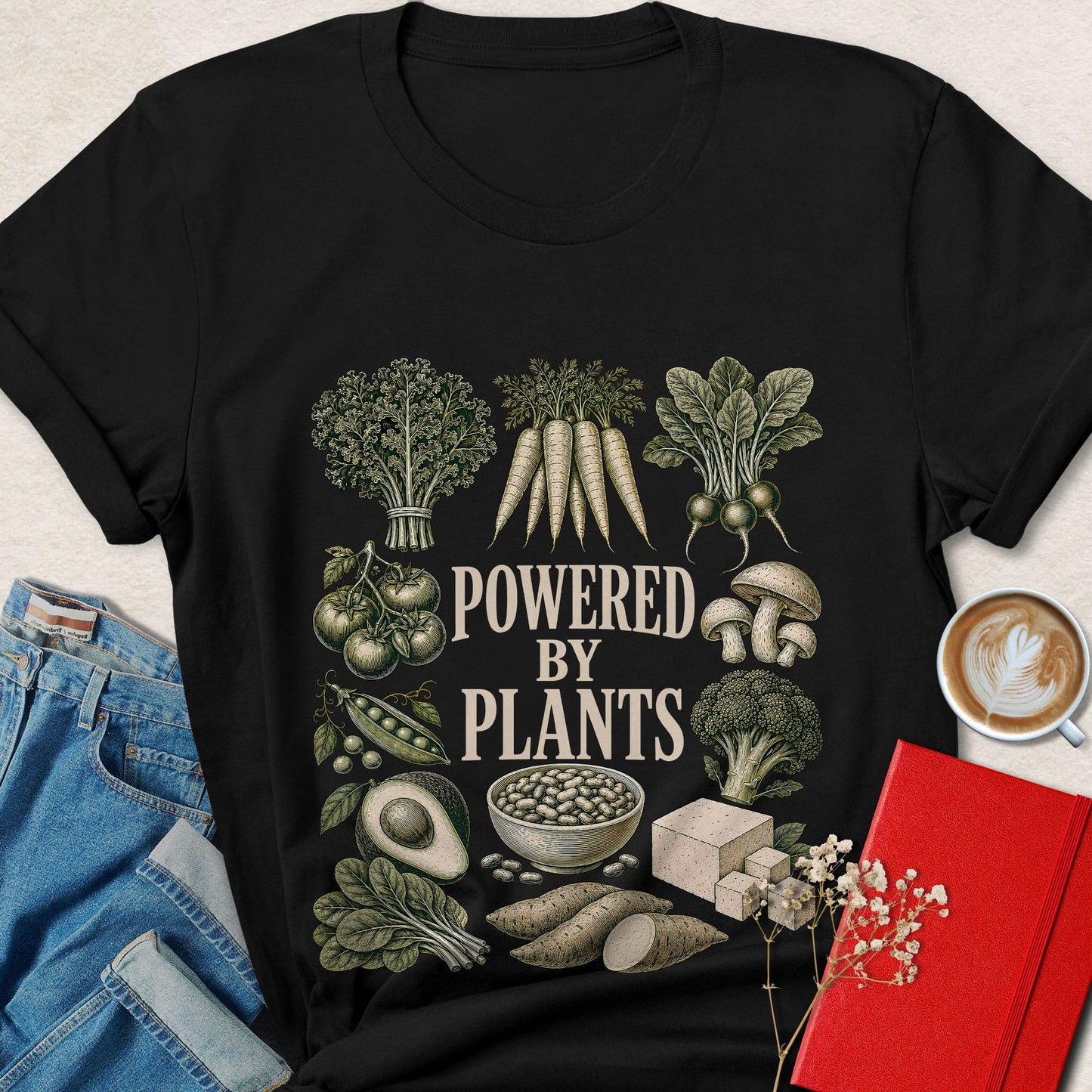 Powered by Plants Vintage Botanical T-Shirt
