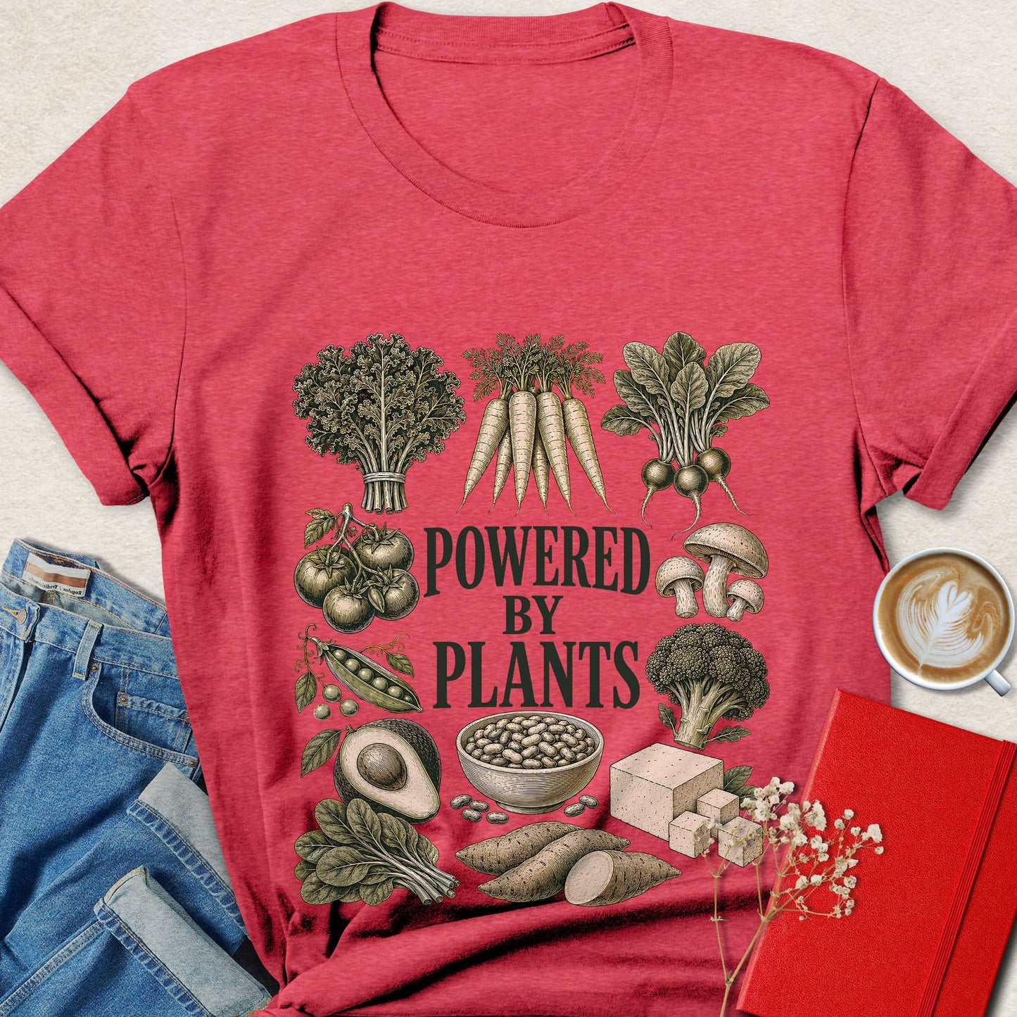 Powered by Plants Vintage Botanical T-Shirt