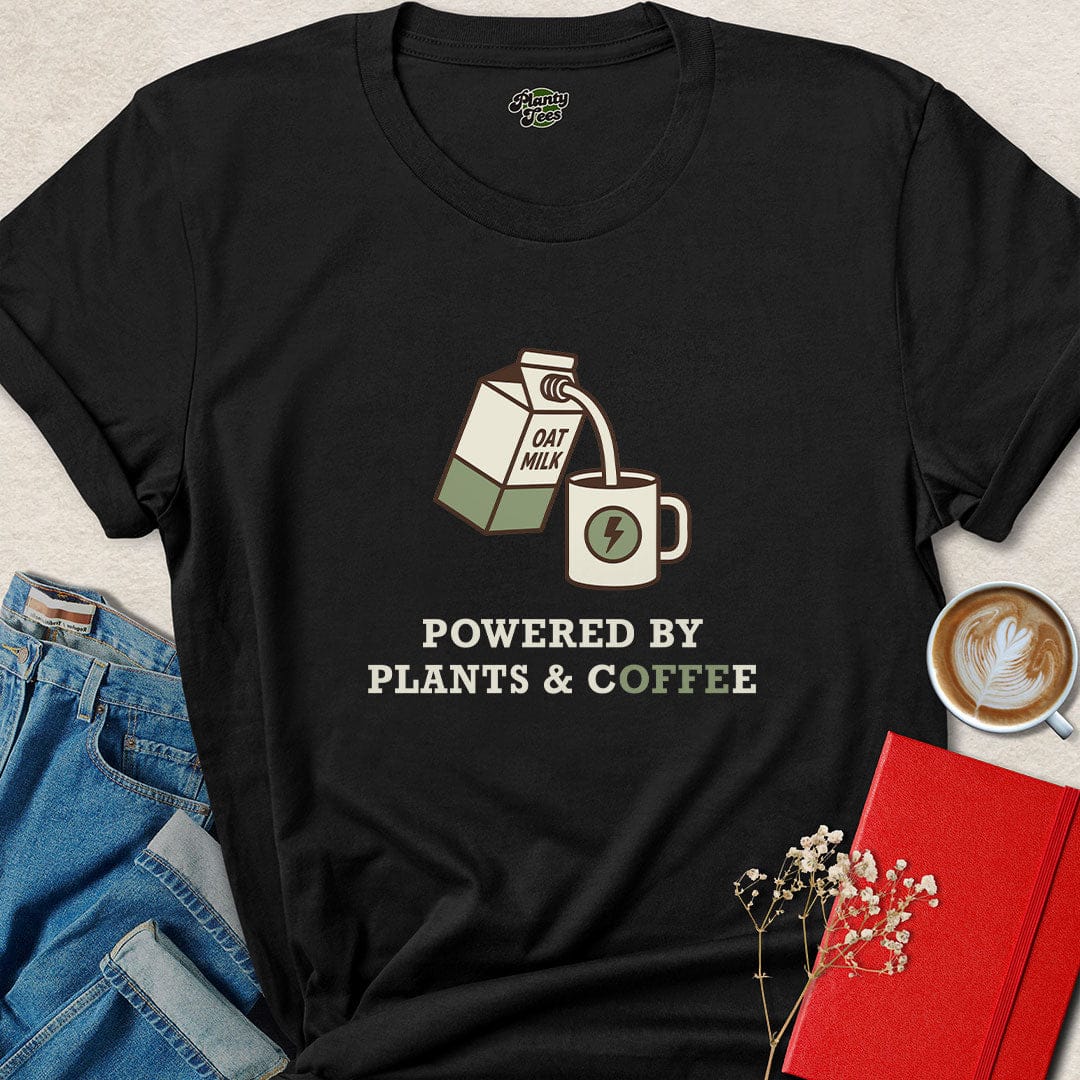 Vegan Coffee Lover Shirt – Powered by Plants