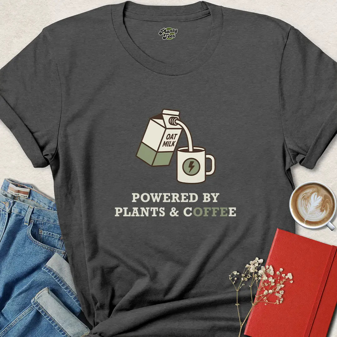 Vegan Coffee Lover Shirt – Powered by Plants