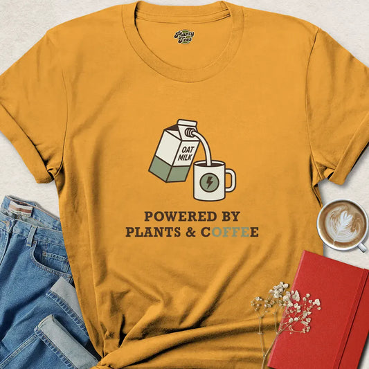 Vegan Coffee Lover Shirt – Powered by Plants