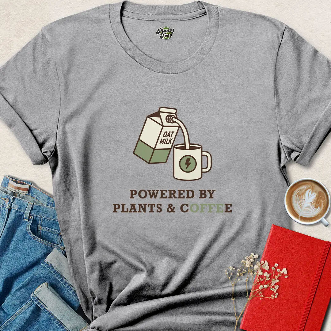 Vegan Coffee Lover Shirt – Powered by Plants