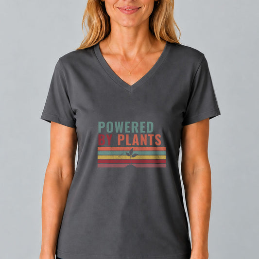 Powered By Plants V-Neck T-Shirt
