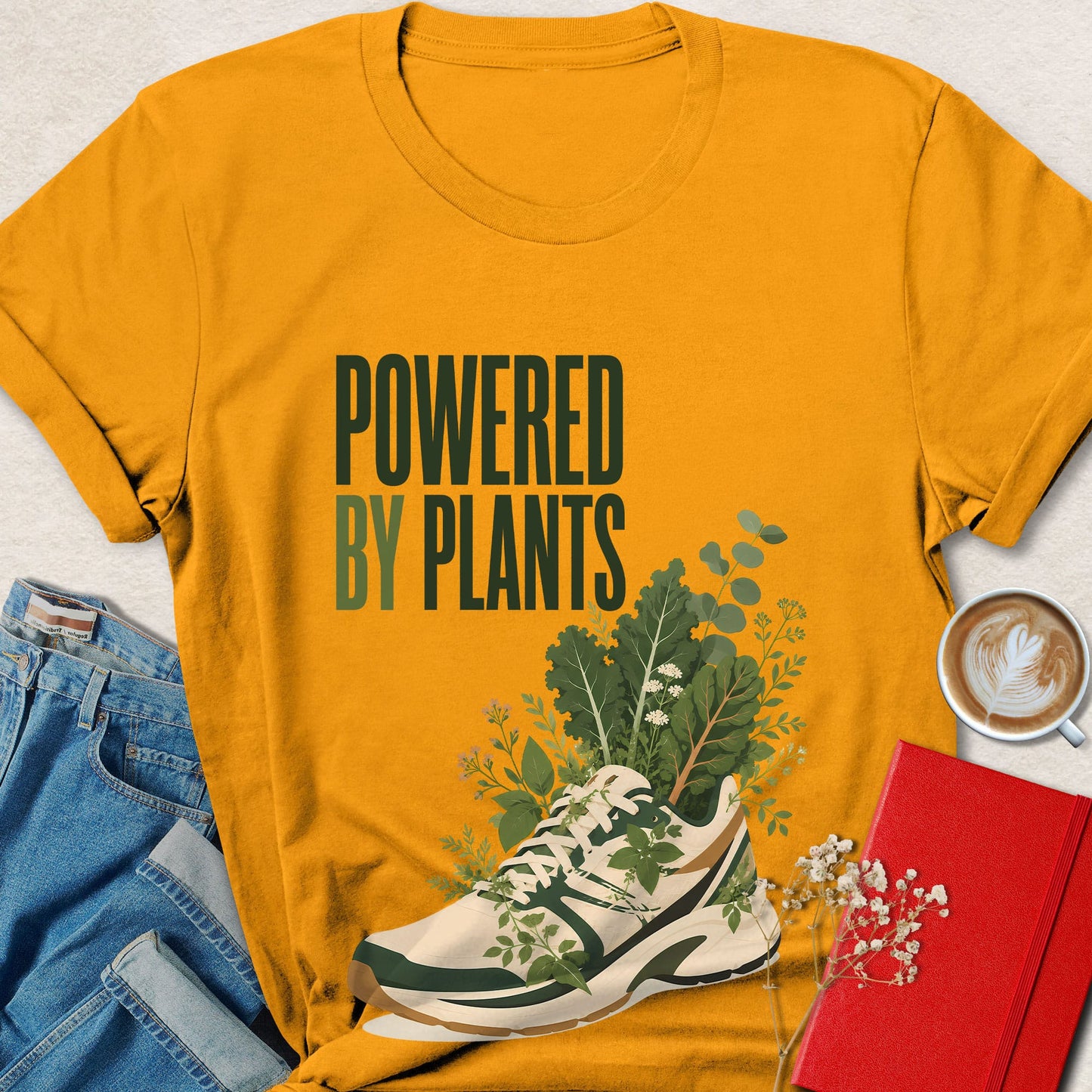 Powered by Plants Sneaker Vegan Plant Based T-Shirt