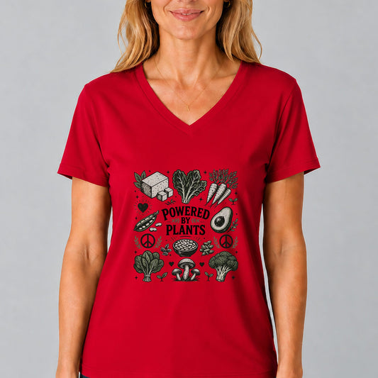 Powered By Plants V-Neck T-Shirt