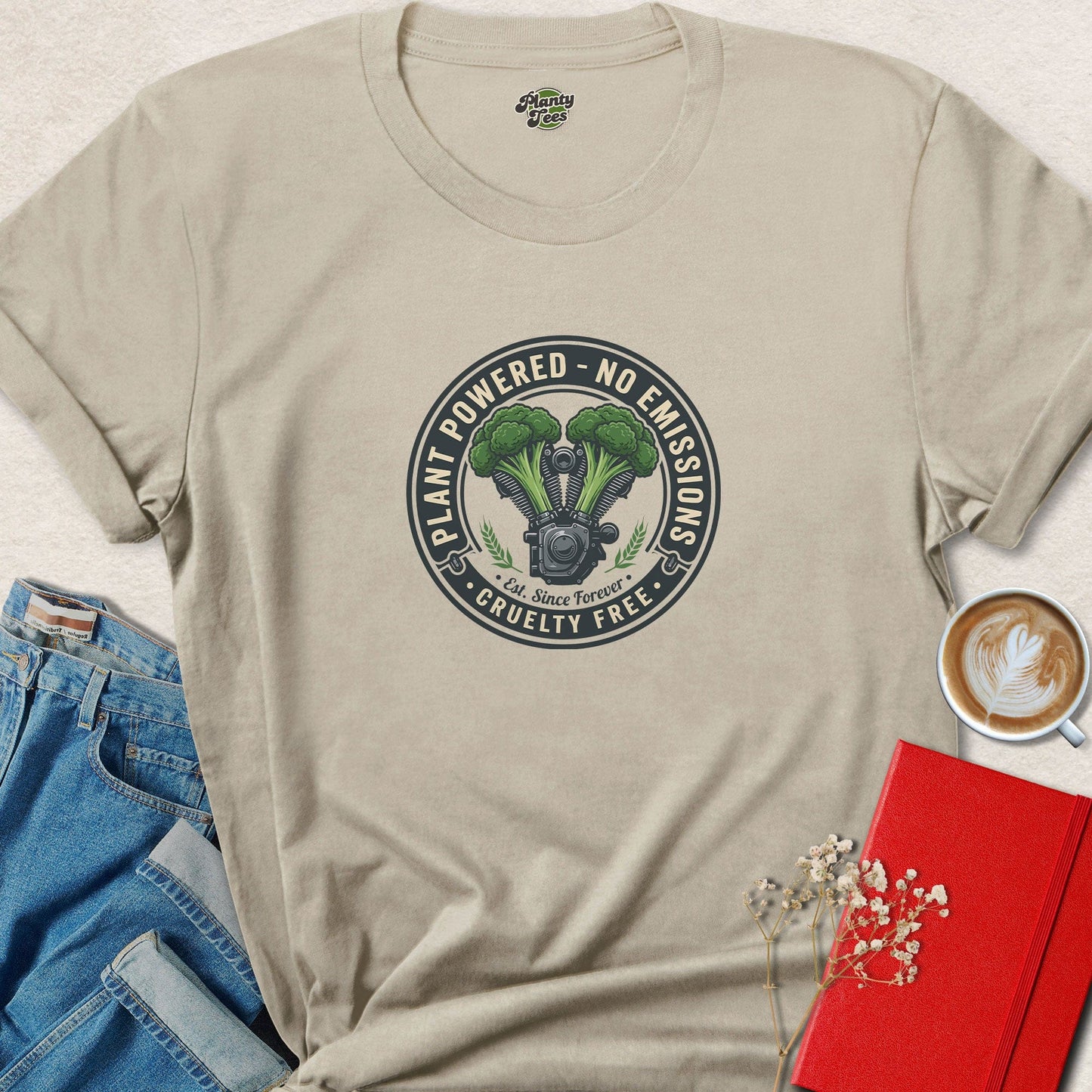 Plant Powered No Emissions Vegan Shirt | Cruelty Free Tee