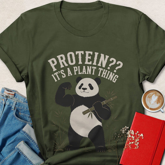 Protein It’s a Plant Thing Panda Vegan T-Shirt