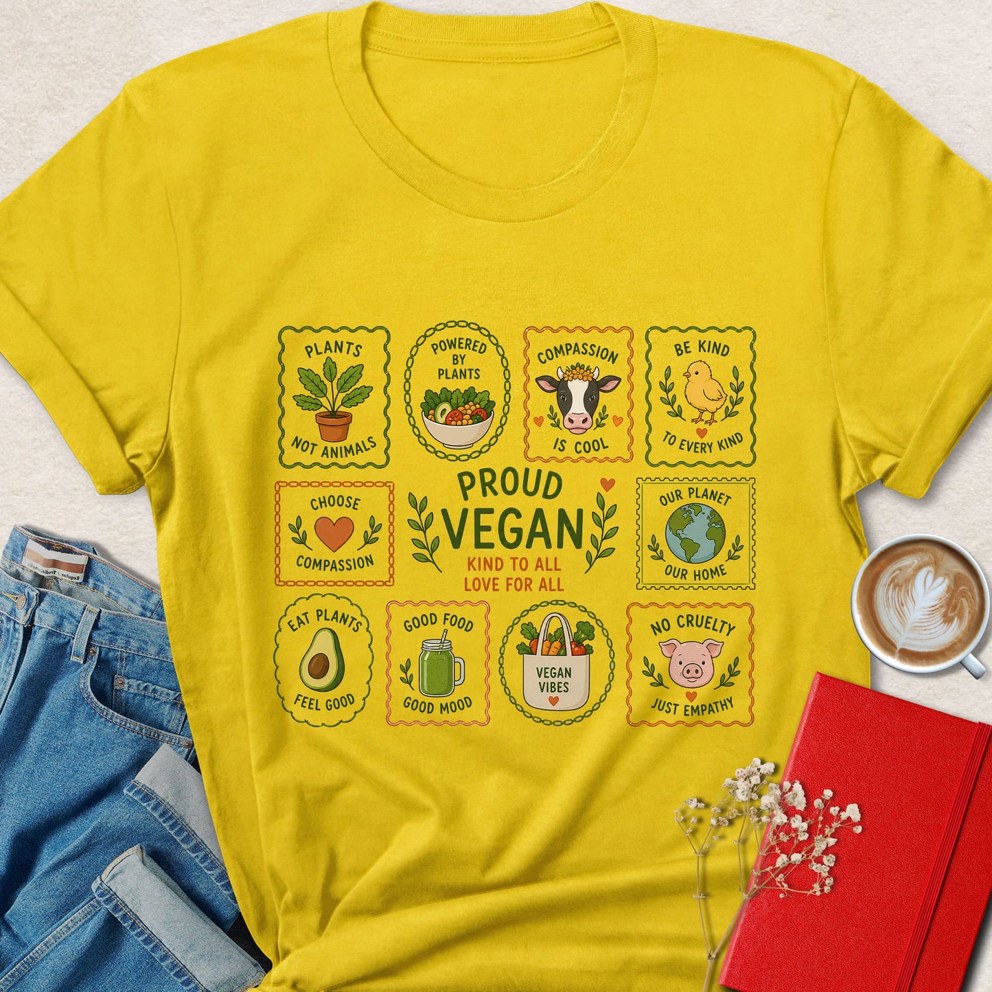 Proud Vegan Doodle T-Shirt |