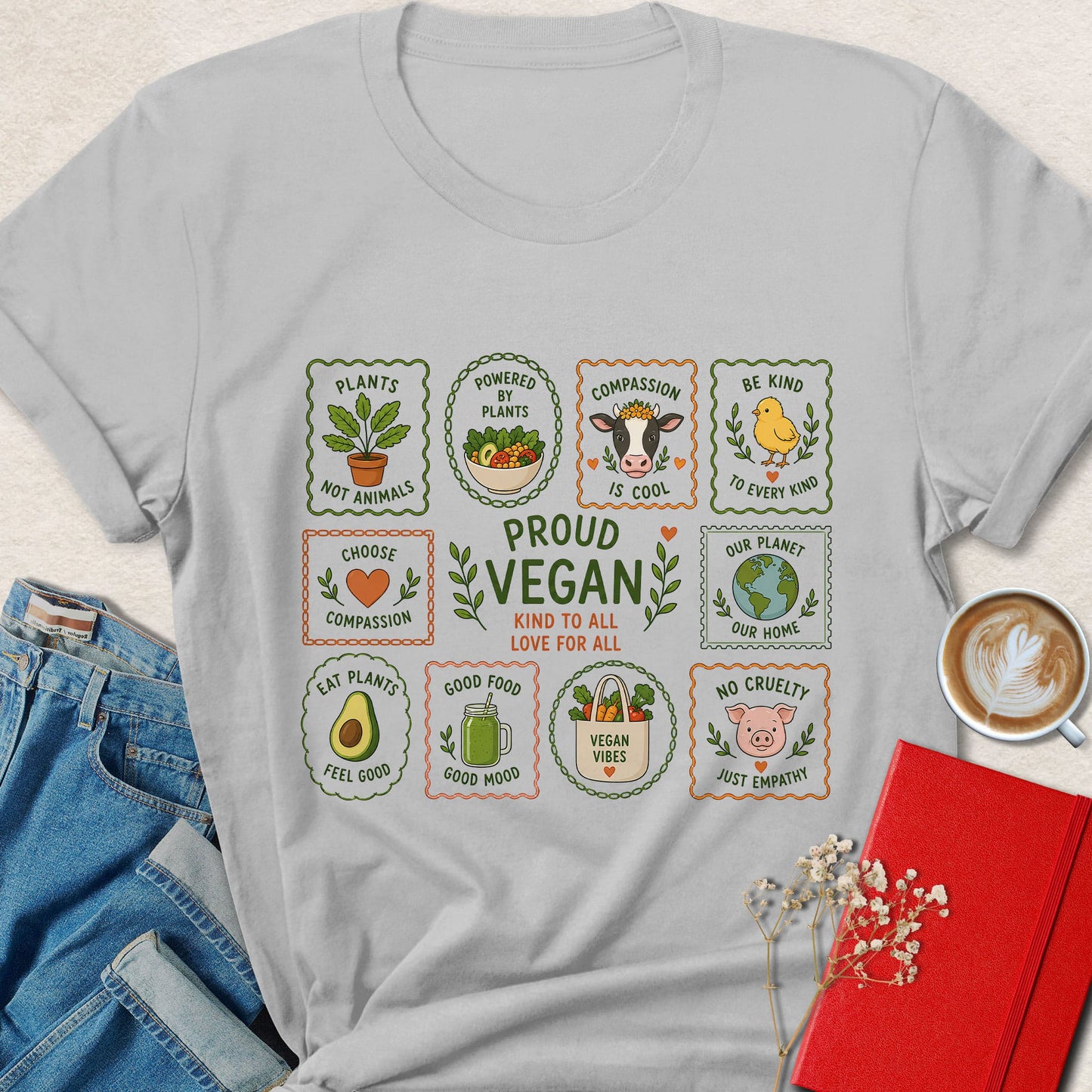 Proud Vegan Doodle T-Shirt |
