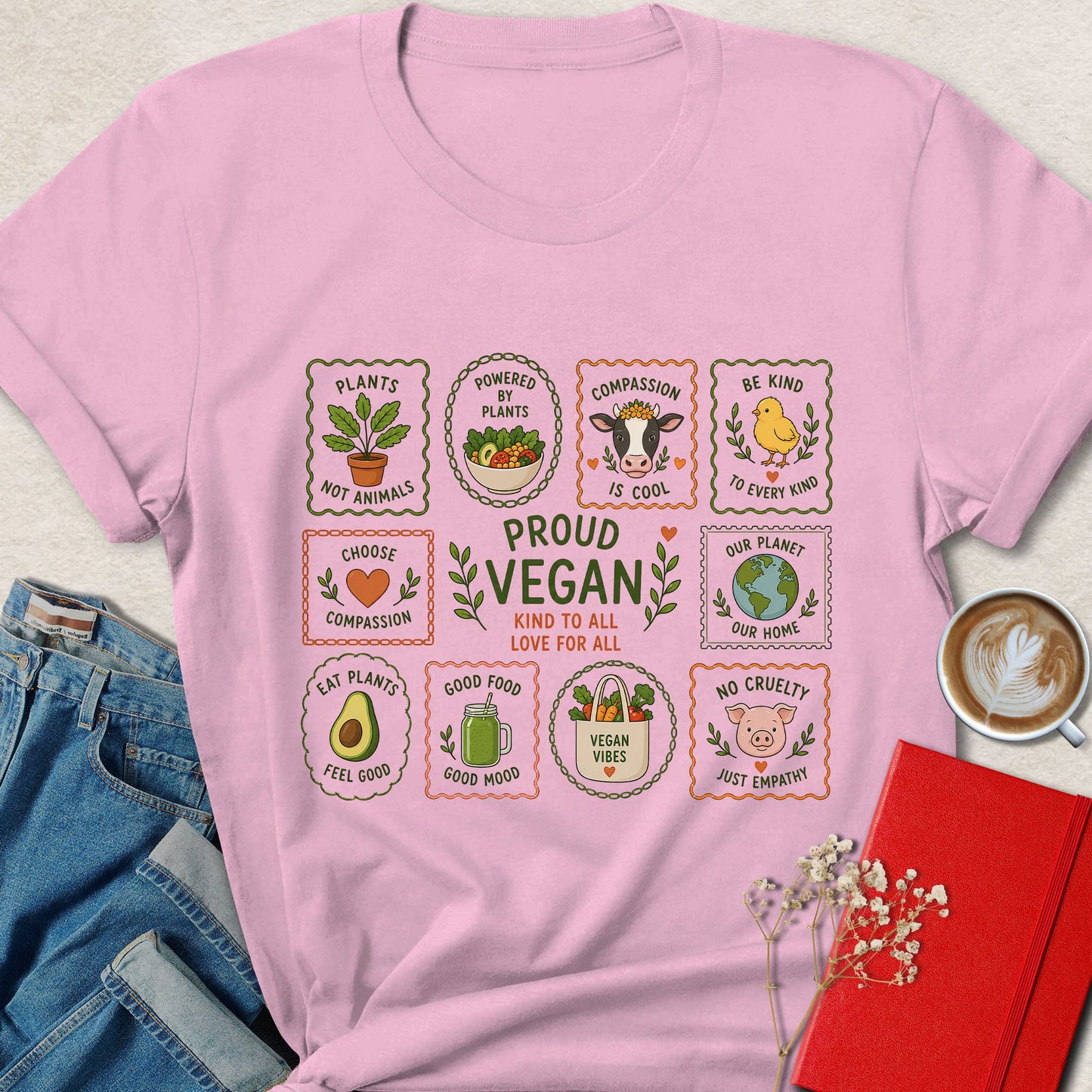 Proud Vegan Doodle T-Shirt |