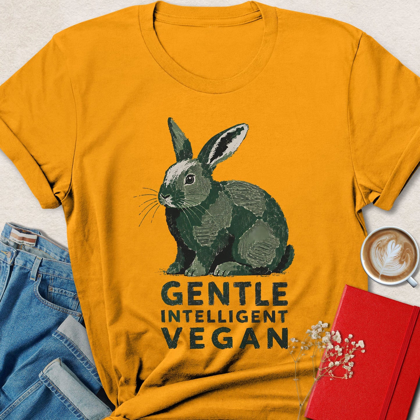 Gentle Intelligent Vegan Rabbit T-Shirt