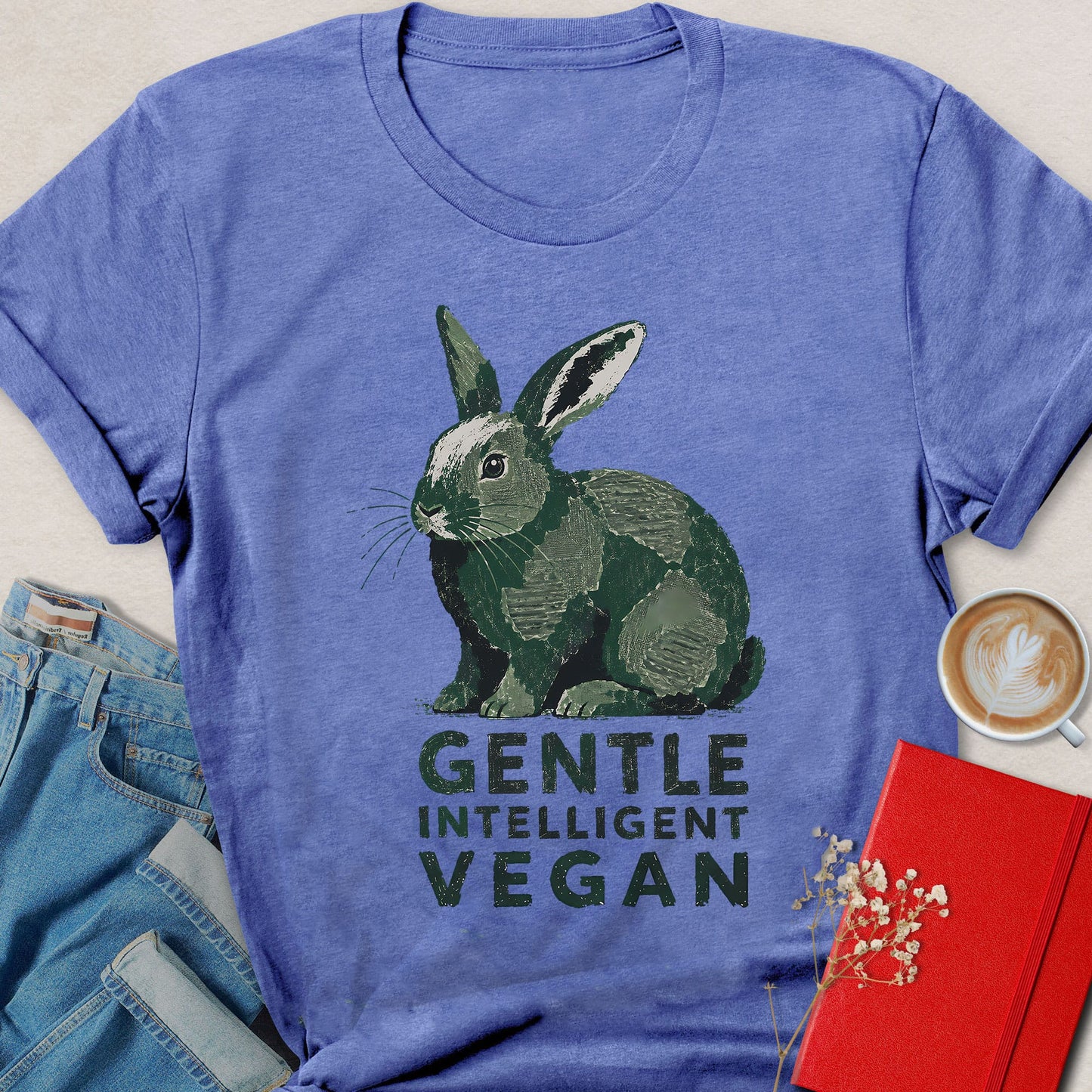 Gentle Intelligent Vegan Rabbit T-Shirt
