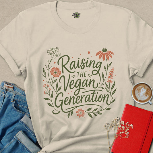 Raising the Vegan Generation Shirt Mothers Day Vegan Mom Tee