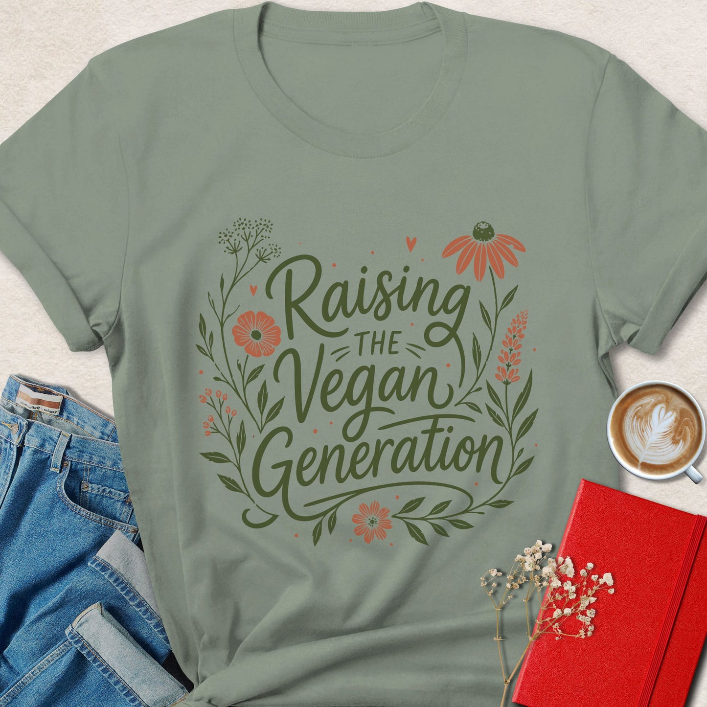 Raising the Vegan Generation Shirt Mothers Day Vegan Mom Tee