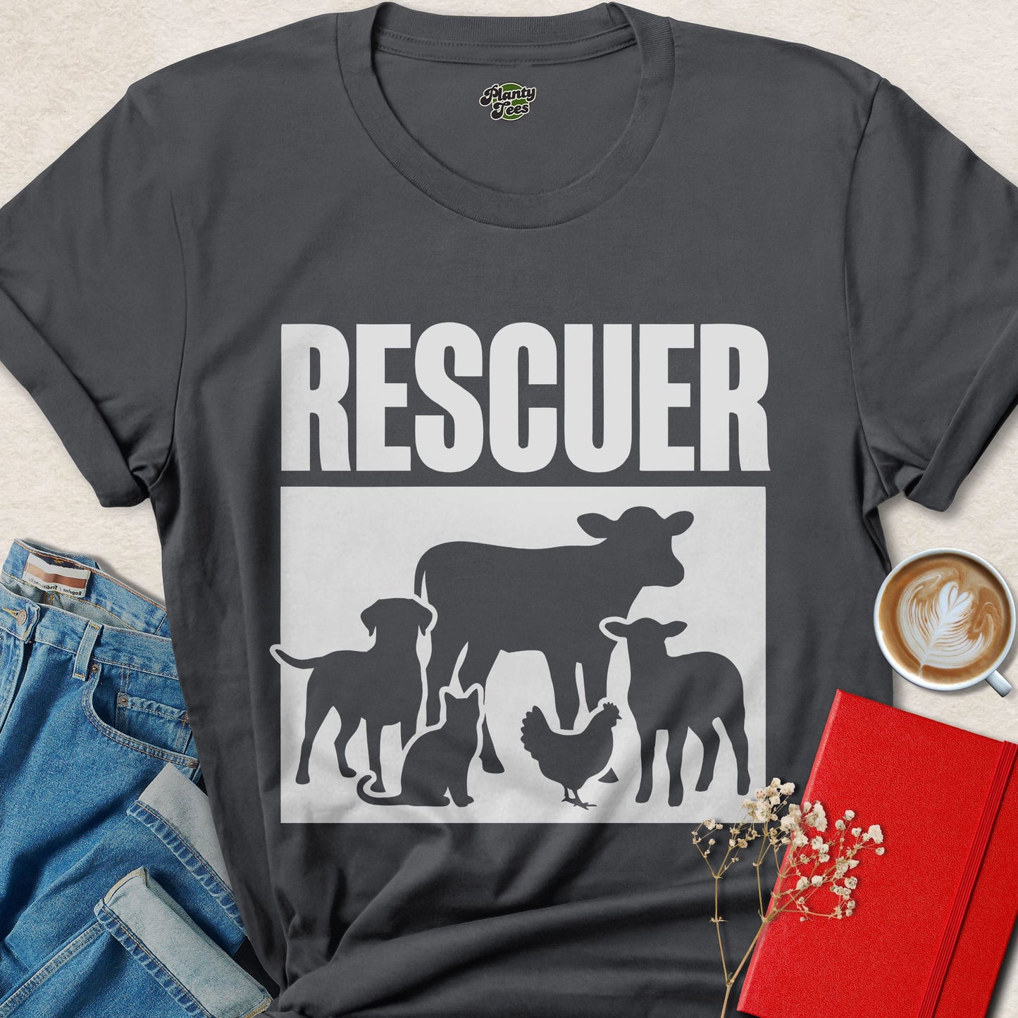 Vegan Animal Rescuer Shirt for Animal Rights Activists