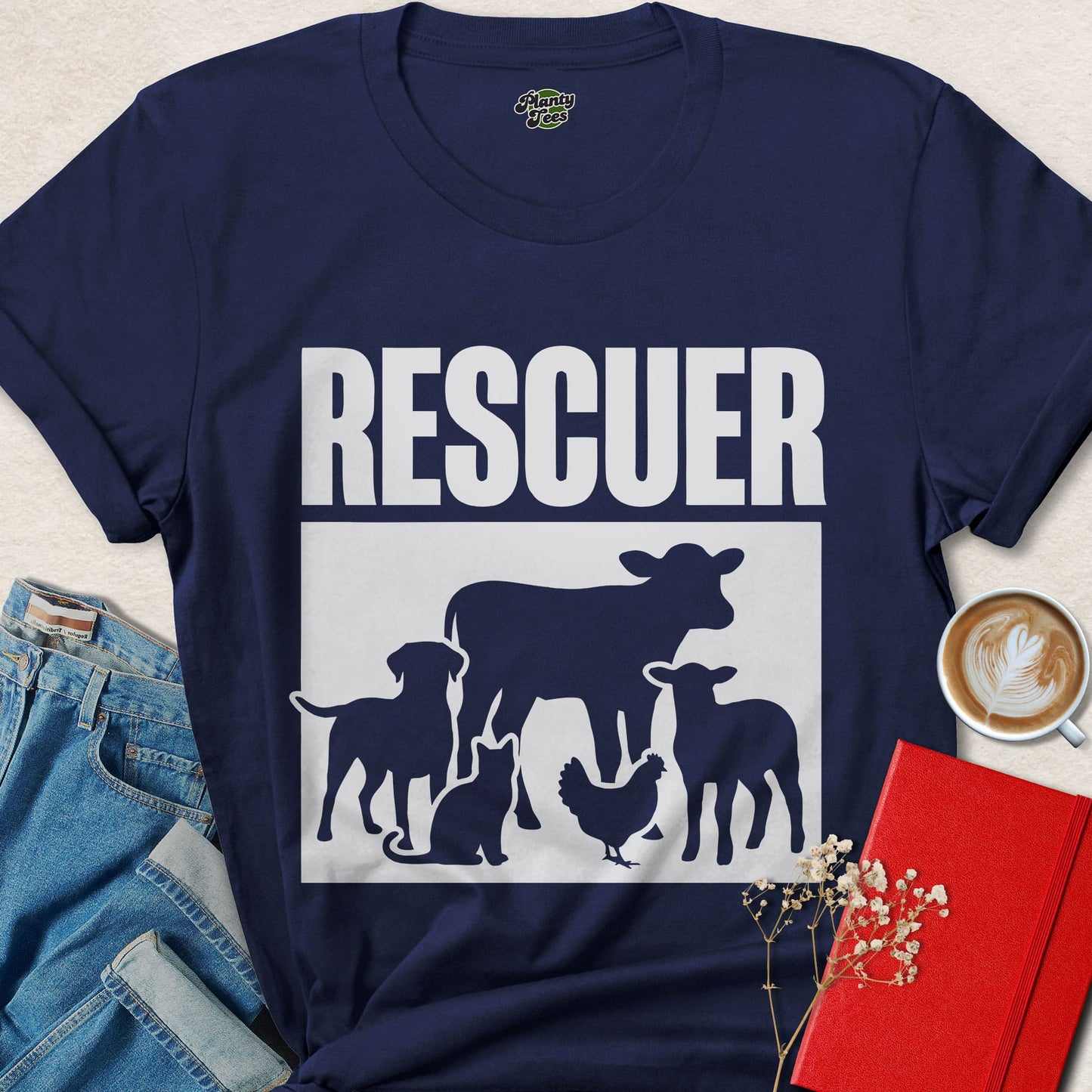 Vegan Animal Rescuer Shirt for Animal Rights Activists