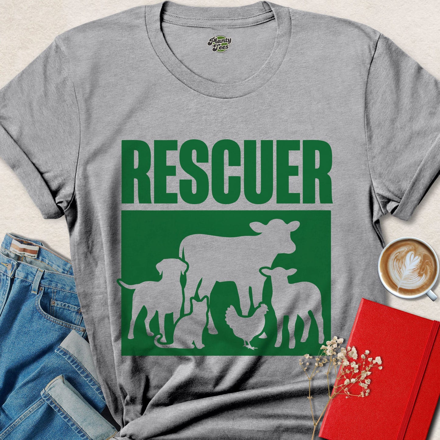Vegan Animal Rescuer Shirt for Animal Rights Activists