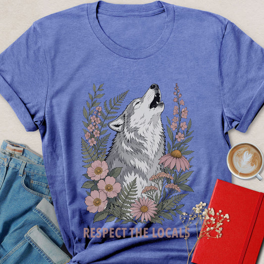 Respect the Locals Wolf Floral T-Shirt