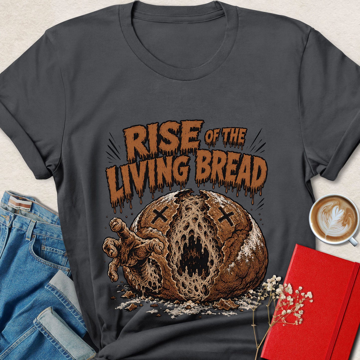 Rise of the Living Bread Funny Halloween Horror T-Shirt