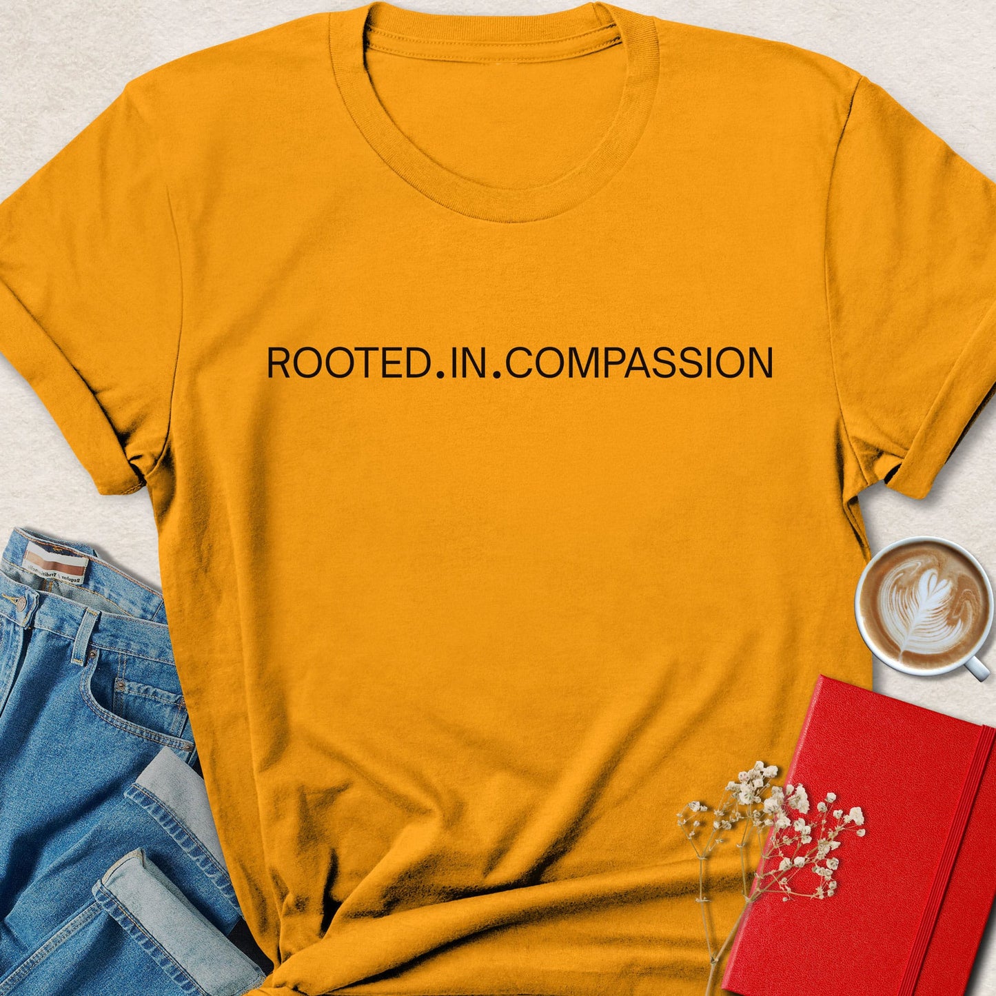Rooted in Compassion Modern Minimalist T-Shirt
