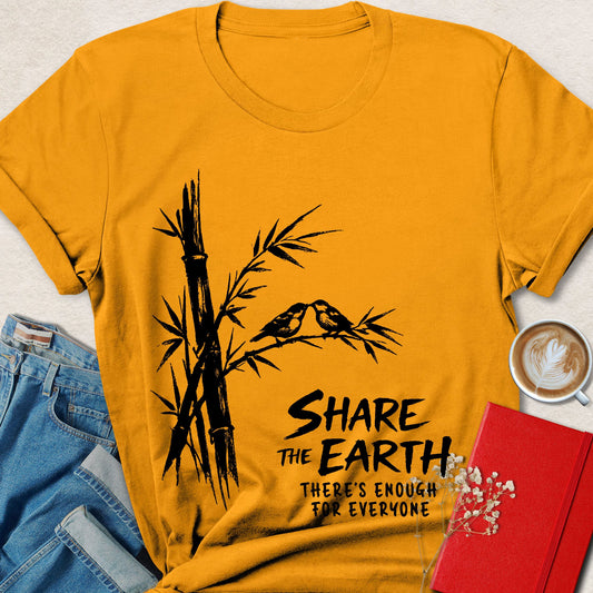 Share the Earth Nature Sketch T-Shirt