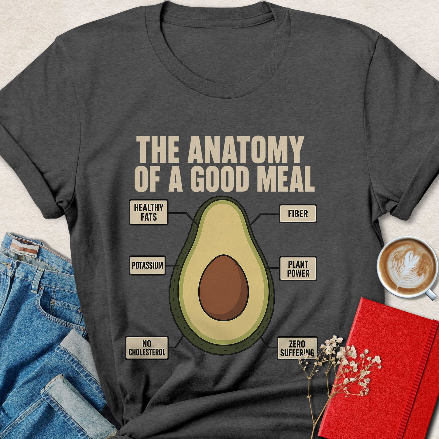 The Anatomy of a Good Meal Avocado T-Shirt