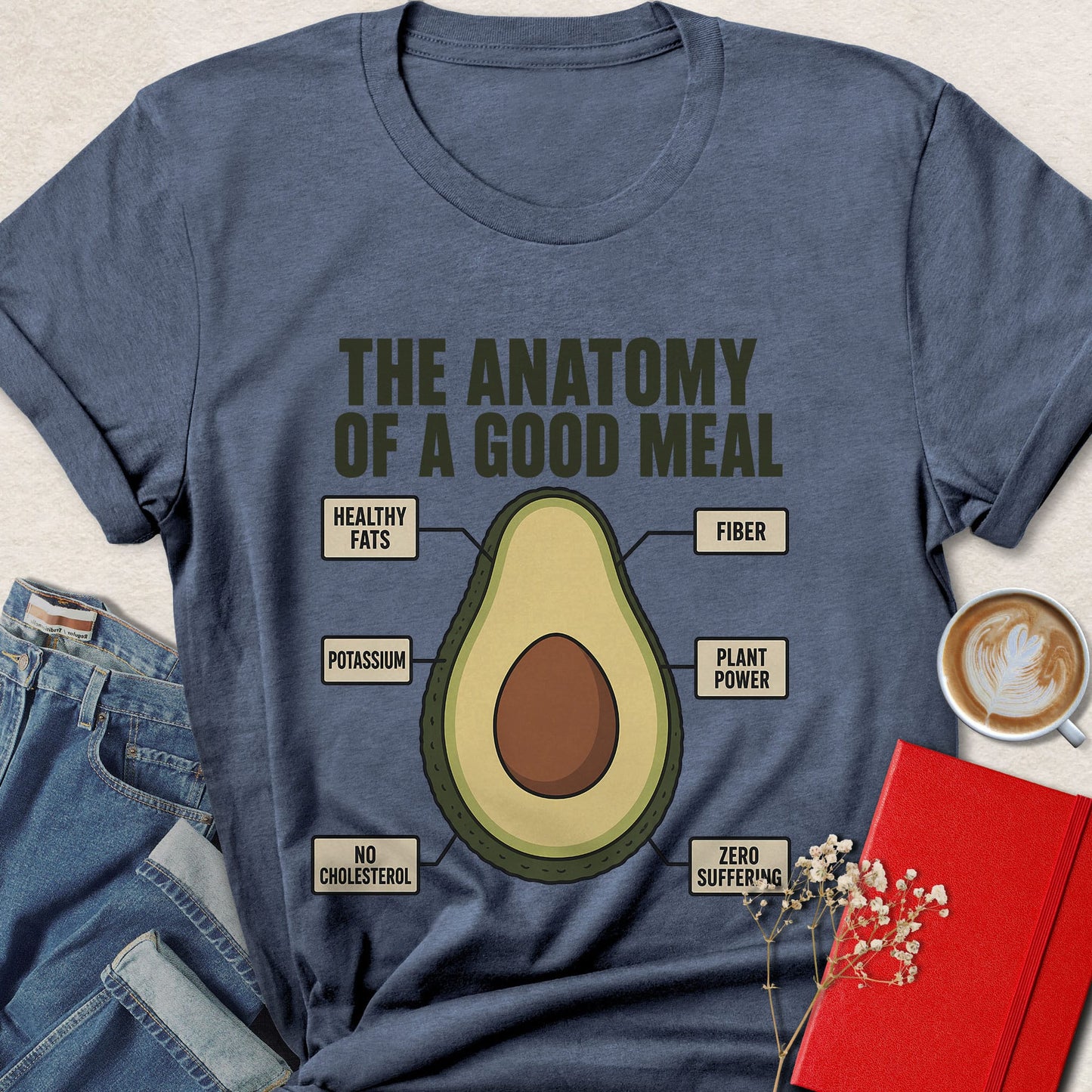 The Anatomy of a Good Meal Avocado T-Shirt