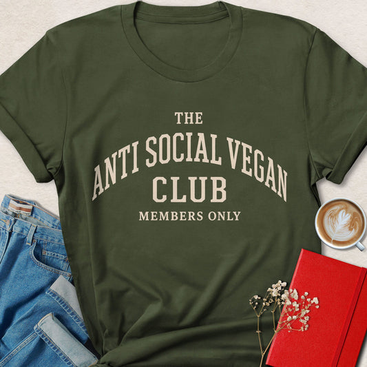 Anti Social Vegan Club Vintage Collegiate T-Shirt