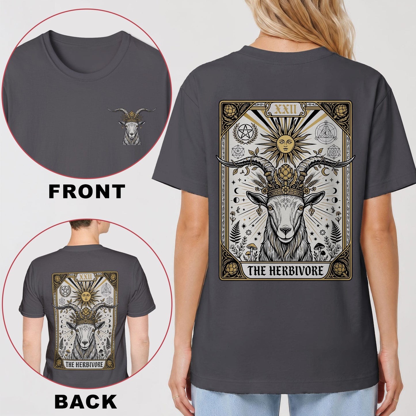 The Herbivore Tarot Back Print Vegan T-Shirt