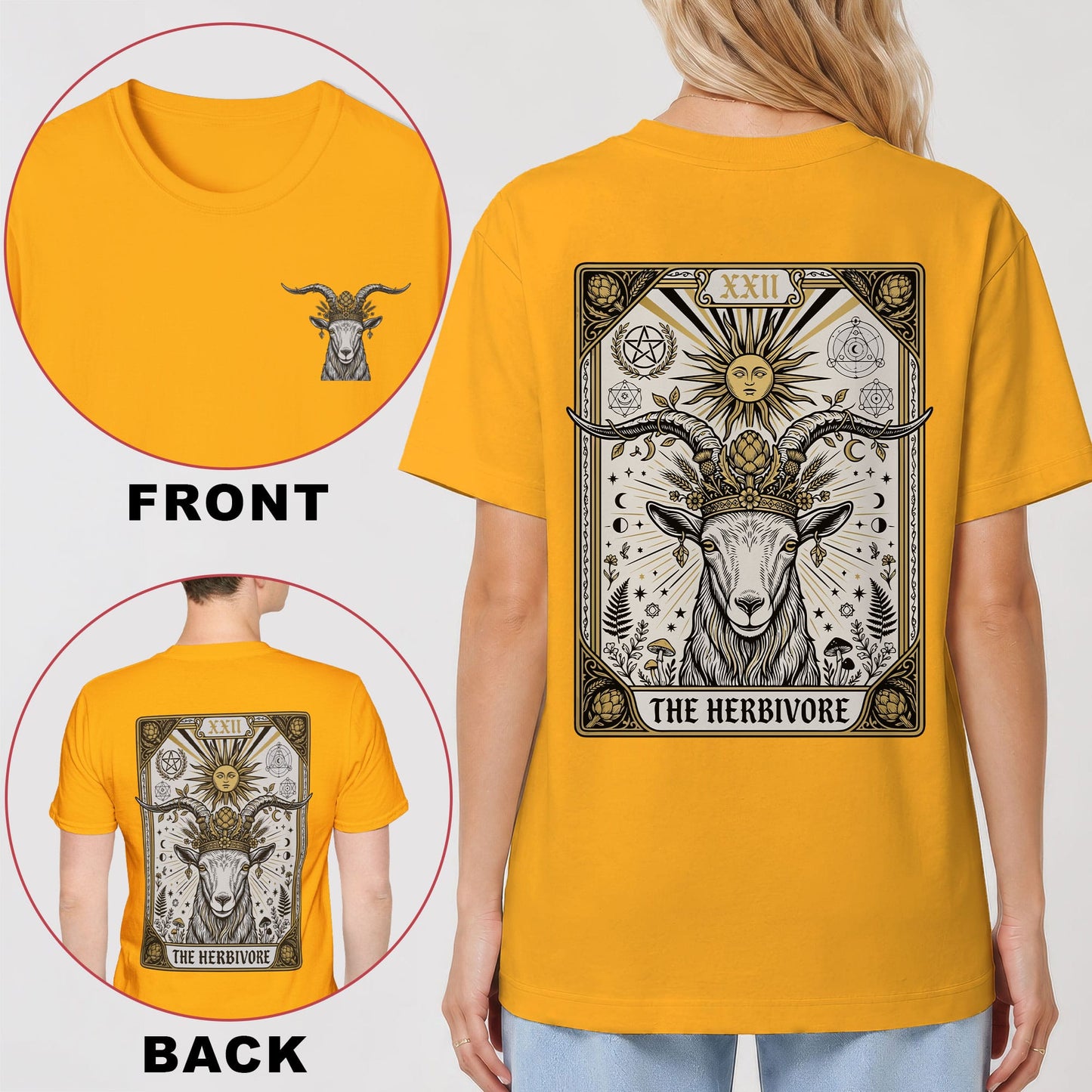 The Herbivore Tarot Back Print Vegan T-Shirt