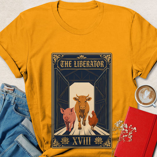 The Liberator Animal Liberation Vegan Tarot T-Shirt