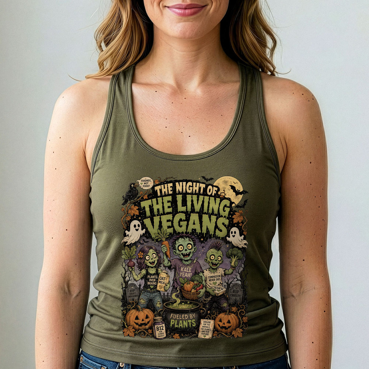 Night of the Living Vegans Tank Top