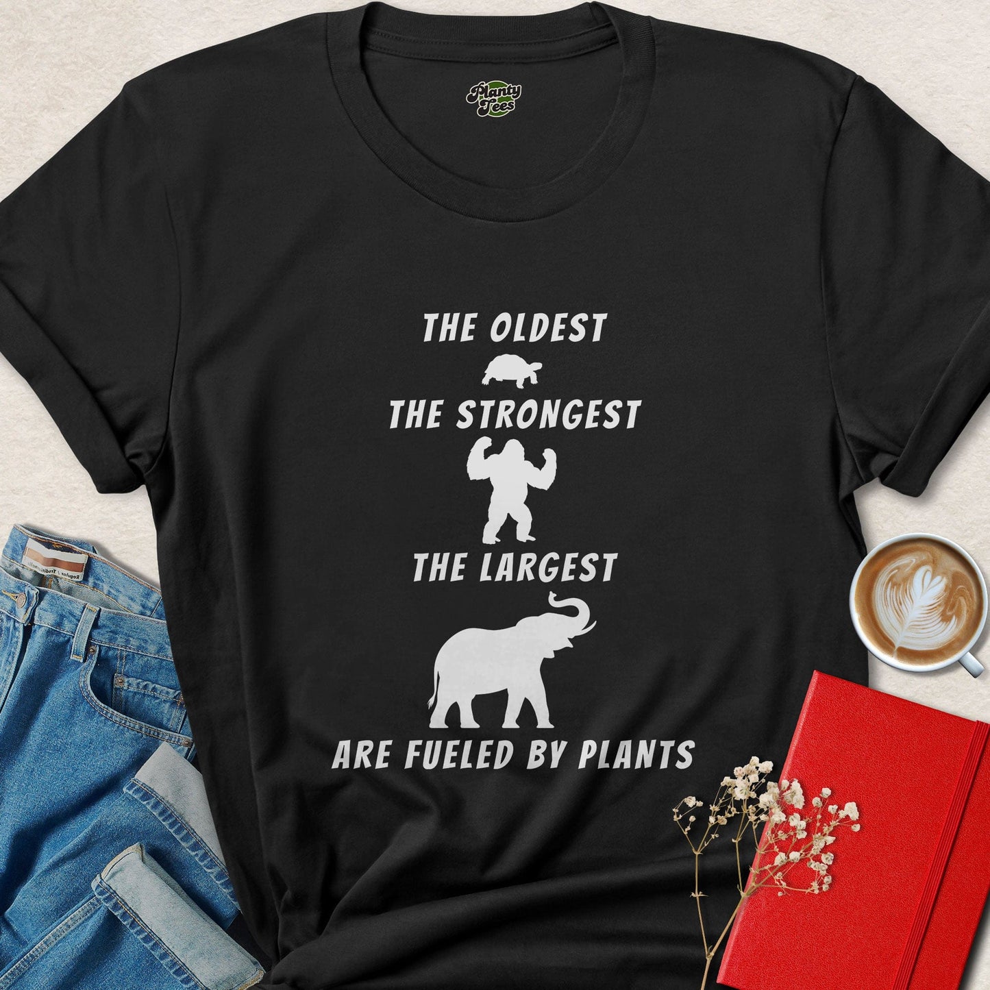 Plant Powered Strength Vegan Shirt Strongest Animals Eat Plants