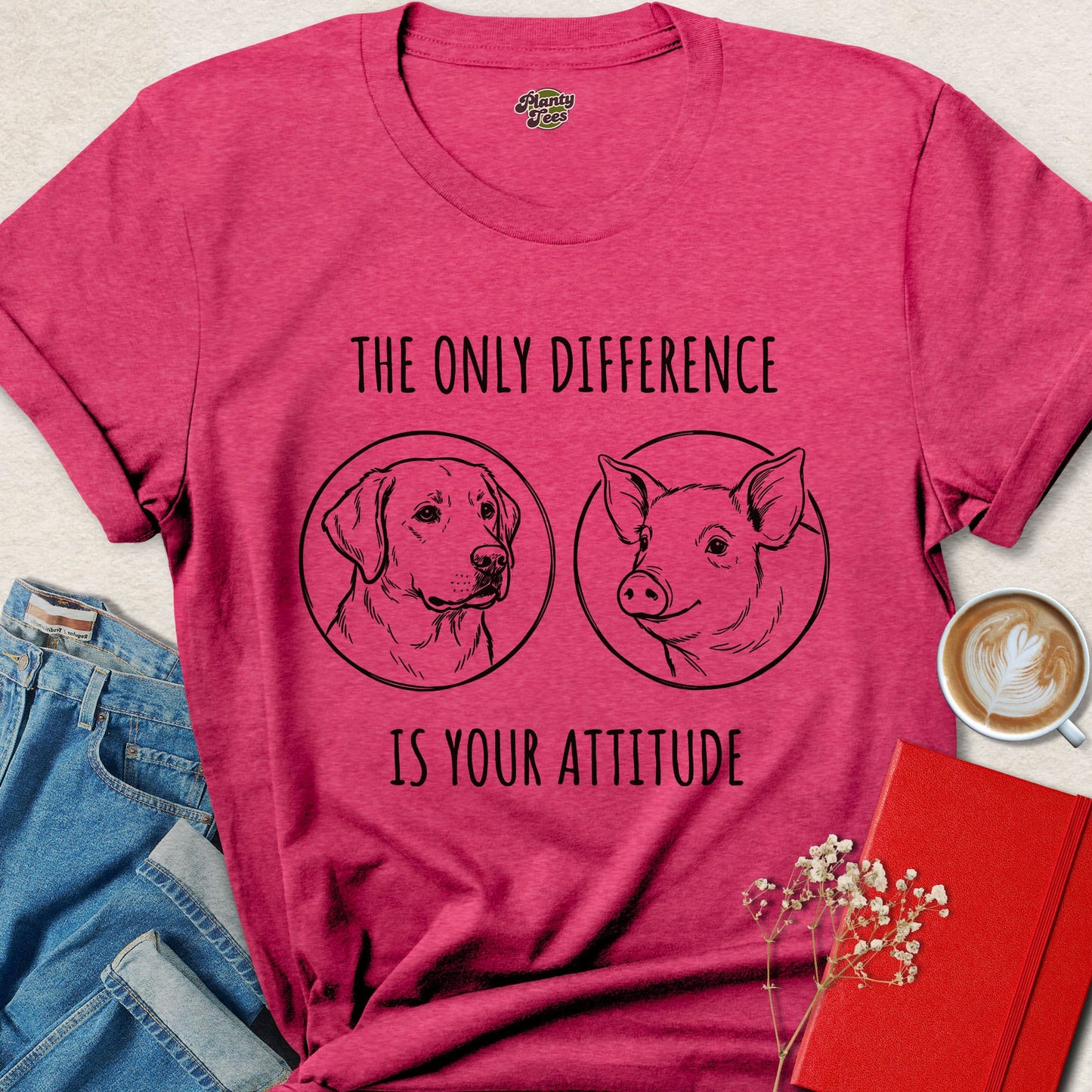 The Only Difference is Your Attitude Vegan Shirt