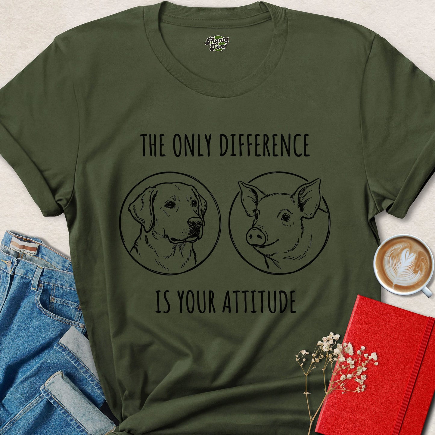 The Only Difference is Your Attitude Vegan Shirt