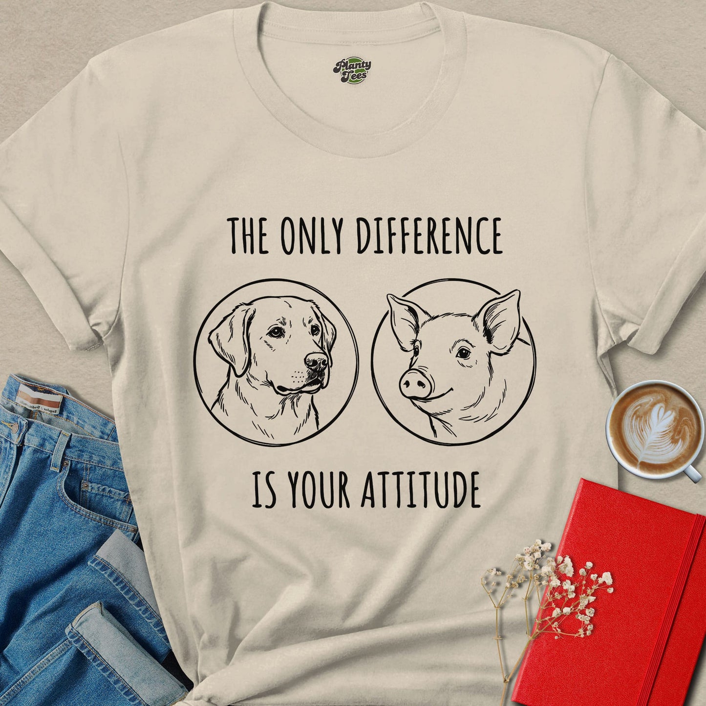 The Only Difference is Your Attitude Vegan Shirt