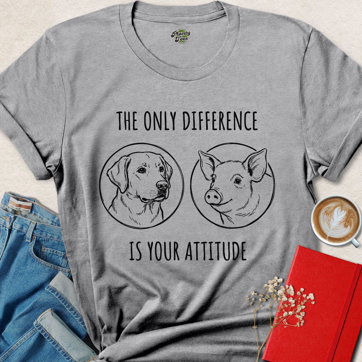 The Only Difference is Your Attitude Vegan Shirt