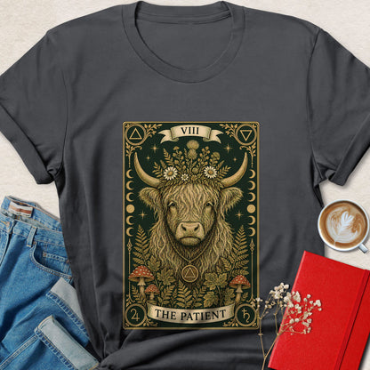 Highland Cow T-Shirt | Mystical Tarot Nature Graphic Tee