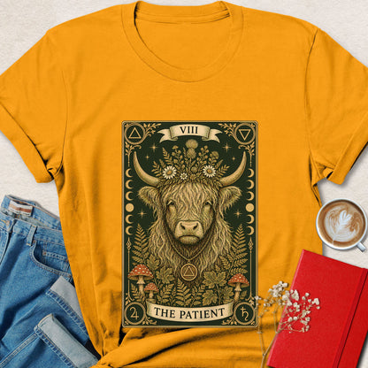 Highland Cow T-Shirt | Mystical Tarot Nature Graphic Tee