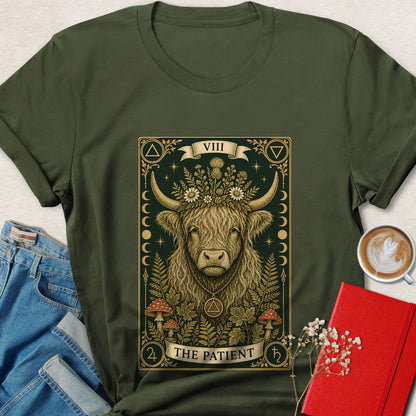 Highland Cow T-Shirt | Mystical Tarot Nature Graphic Tee