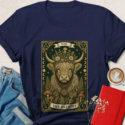 Highland Cow T-Shirt | Mystical Tarot Nature Graphic Tee